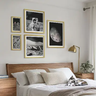 Maanlandschappen van astronauten galerijmuur