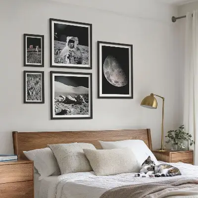 Maanlandschappen van astronauten galerijmuur