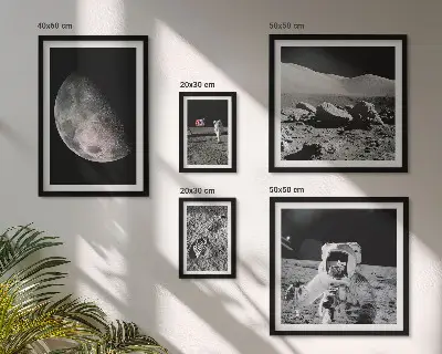 Maanlandschappen van astronauten galerijmuur