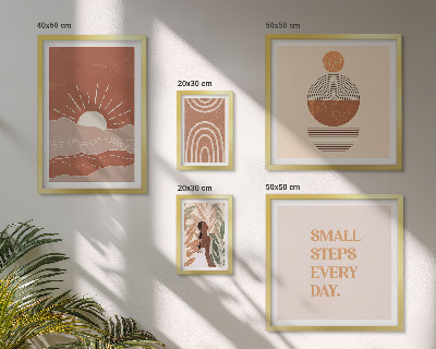 Moderne schilderijen set Boho-stijl, natuurpositieve slogans