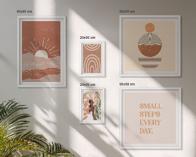 Moderne schilderijen set Boho-stijl, natuurpositieve slogans