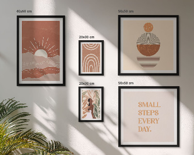 Moderne schilderijen set Boho-stijl, natuurpositieve slogans