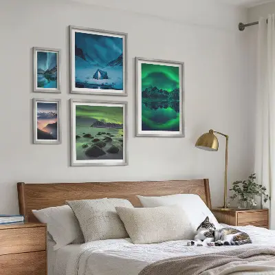 Gallery wall Winterlandschappen van het noorderlichtgebergte