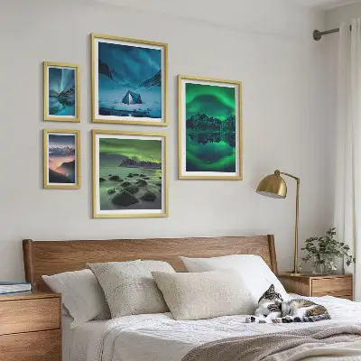 Gallery wall Winterlandschappen van het noorderlichtgebergte