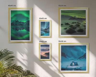 Gallery wall Winterlandschappen van het noorderlichtgebergte