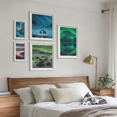 Gallery wall Winterlandschappen van het noorderlichtgebergte