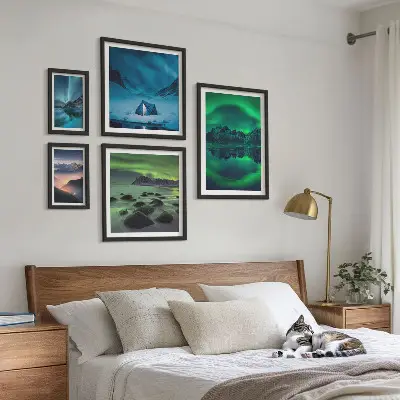 Gallery wall Winterlandschappen van het noorderlichtgebergte