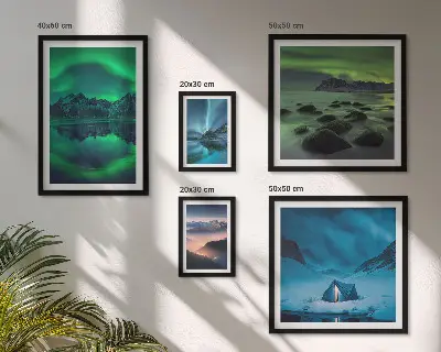 Gallery wall Winterlandschappen van het noorderlichtgebergte
