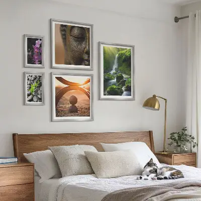Wanddecoratie compositie minimalistische harmonie van de natuur