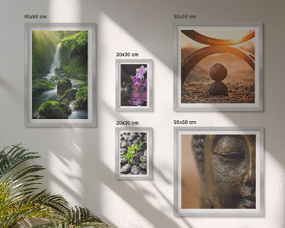 Wanddecoratie compositie Harmonie van de natuur minimalistisch