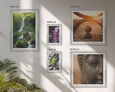Wanddecoratie compositie minimalistische harmonie van de natuur