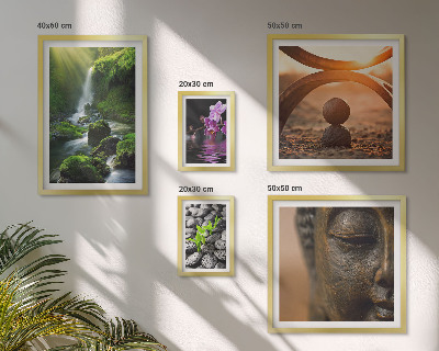 Wanddecoratie compositie Harmonie van de natuur minimalistisch