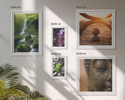 Wanddecoratie compositie Harmonie van de natuur minimalistisch