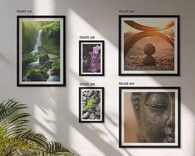 Wanddecoratie compositie minimalistische harmonie van de natuur