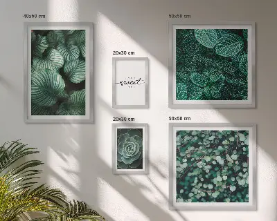 Gallery wall Moderne planten met groene bladeren