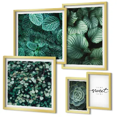 Gallery wall Moderne planten met groene bladeren