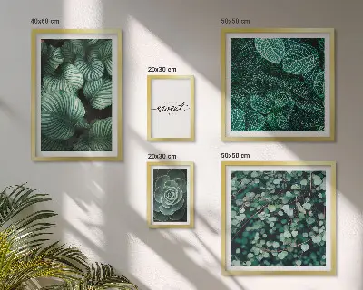 Gallery wall Moderne planten met groene bladeren