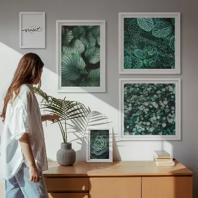 Gallery wall Moderne planten met groene bladeren