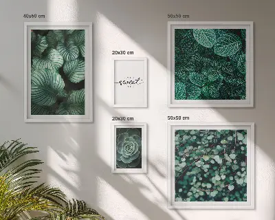 Gallery wall Moderne planten met groene bladeren