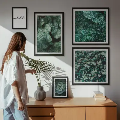Gallery wall Moderne planten met groene bladeren