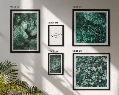 Gallery wall Moderne planten met groene bladeren