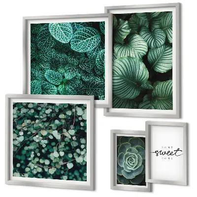 Gallery wall Moderne planten met groene bladeren