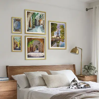 Wanddecoratie compositie Betoverende uitzichten op Europese steden