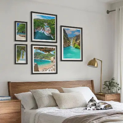 Wanddecoratie met tropische watervallen galerijwand
