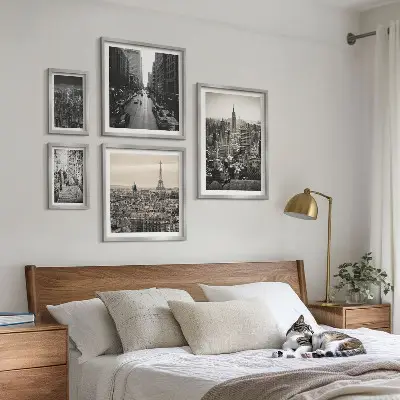 Wanddecoratie compositie Stadspanorama's van Europese hoofdsteden