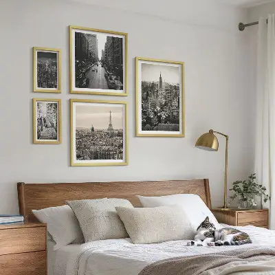 Wanddecoratie compositie Stadspanorama's van Europese hoofdsteden