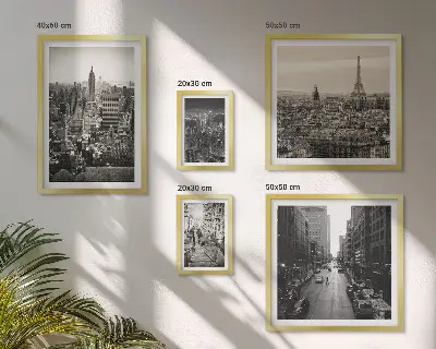 Wanddecoratie compositie Stadspanorama's van Europese hoofdsteden