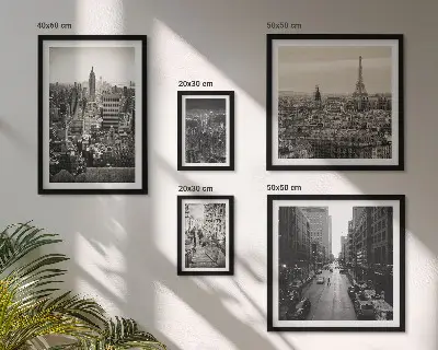 Wanddecoratie compositie Stadspanorama's van Europese hoofdsteden