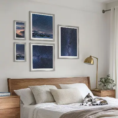 Moderne schilderijen set Kosmische hemellandschappen