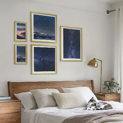 Moderne schilderijen set Kosmische hemellandschappen