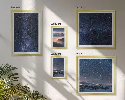 Moderne schilderijen set Kosmische hemellandschappen