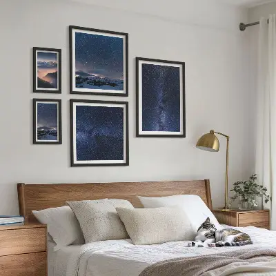 Moderne schilderijen set Kosmische hemellandschappen