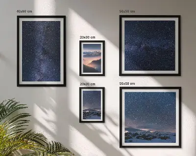 Moderne schilderijen set Kosmische hemellandschappen