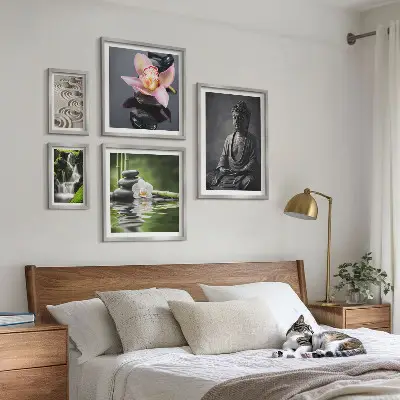 Gallery wall met de ontspannende zen-sfeer van de natuur