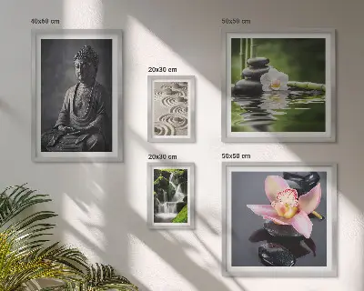 Gallery wall met de ontspannende zen-sfeer van de natuur