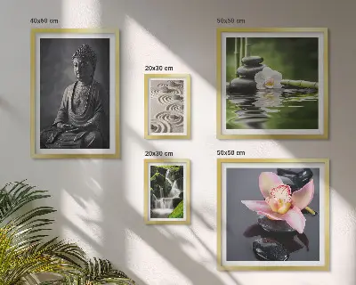 Gallery wall met de ontspannende zen-sfeer van de natuur