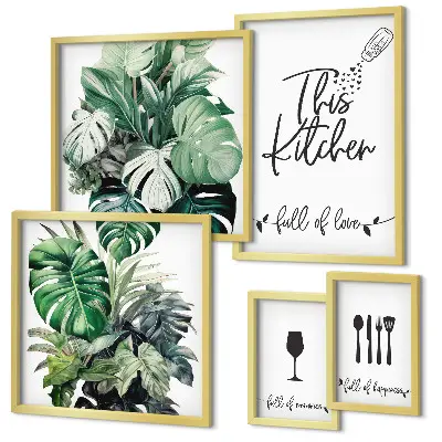 Wanddecoratie met positieve slogans voor keukenplanten