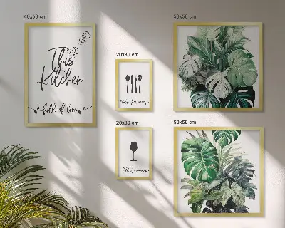 Wanddecoratie met positieve slogans voor keukenplanten