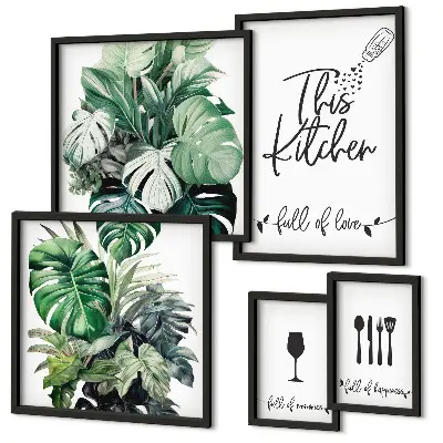 Wanddecoratie met positieve slogans voor keukenplanten