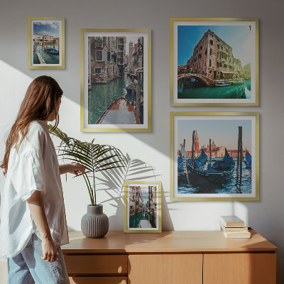 Gallery wall De charme van de gondels op de kanalen van Venetië