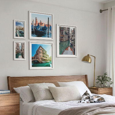Gallery wall De charme van de gondels op de kanalen van Venetië