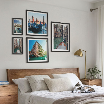 Gallery wall De charme van de gondels op de kanalen van Venetië