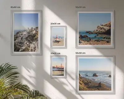 Wanddecoratie compositie De stranden van de stad en de charmante uitzichten
