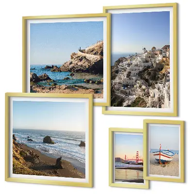 Wanddecoratie compositie De stranden van de stad en de charmante uitzichten