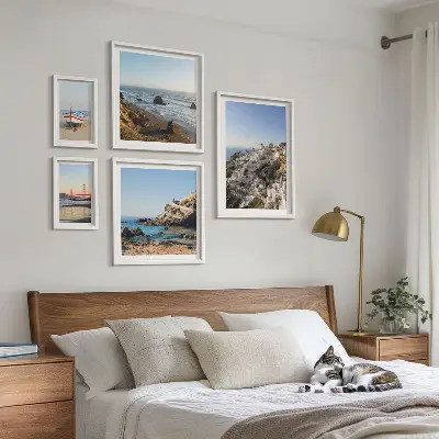 Wanddecoratie compositie De stranden van de stad en de charmante uitzichten