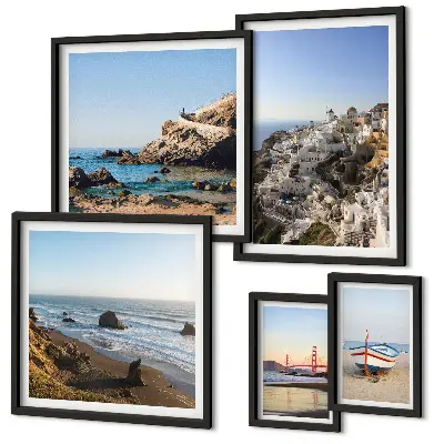 Wanddecoratie compositie De stranden van de stad en de charmante uitzichten